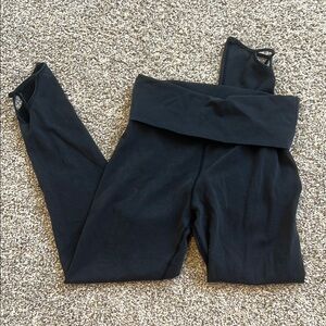 Free People Movement Black Fold Over Leggings Size Small